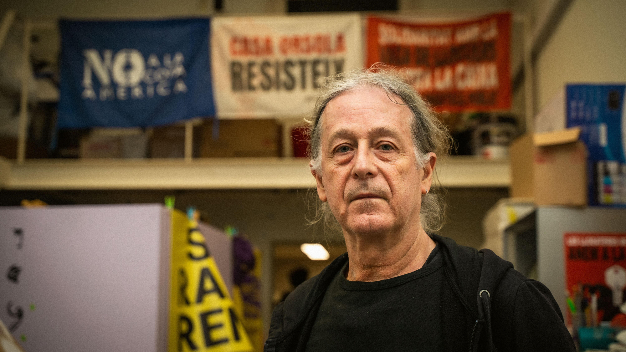 Ivan Geisen, a las puertas del Sindicat de Llogateres en Barcelona