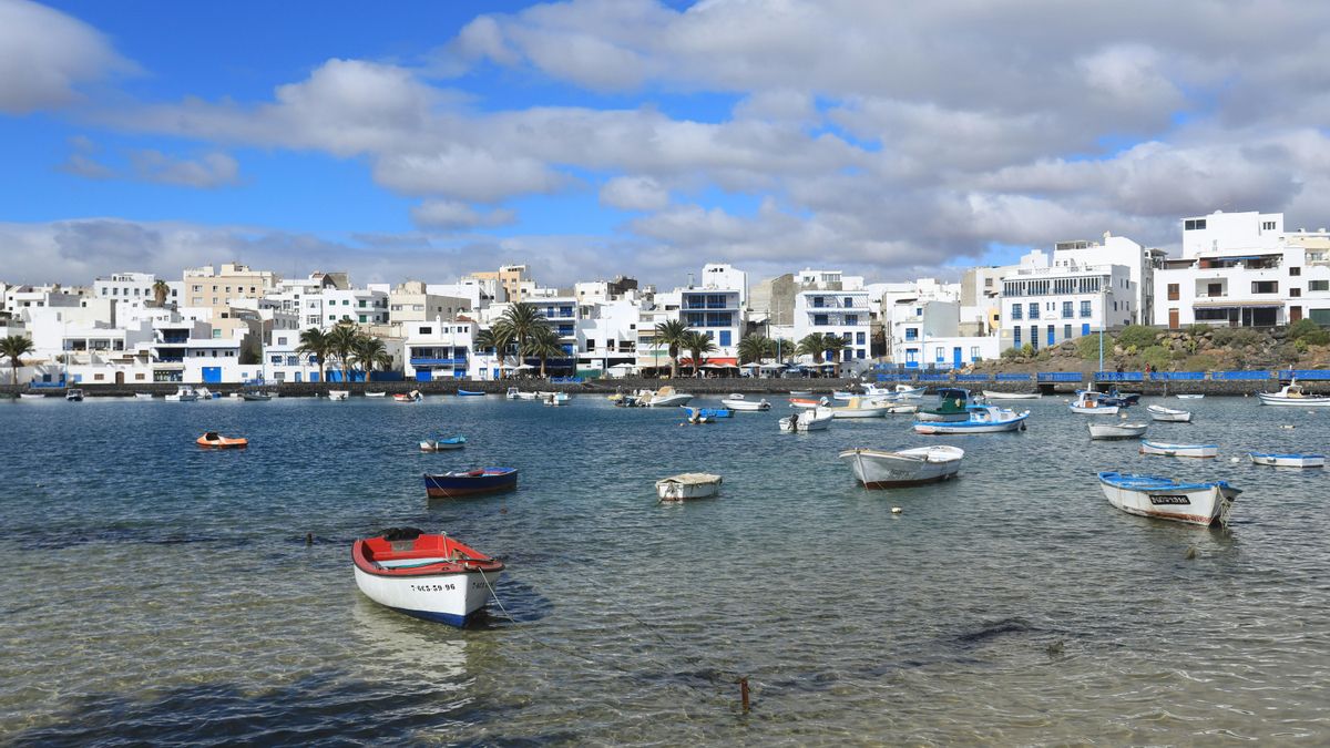 La bahía de Arrecife, en Lanzarote.