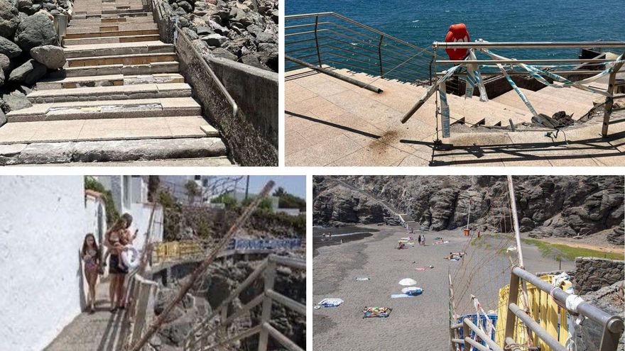 Estado de diferentes paseos marítimos en el sur de Gran Canaria.