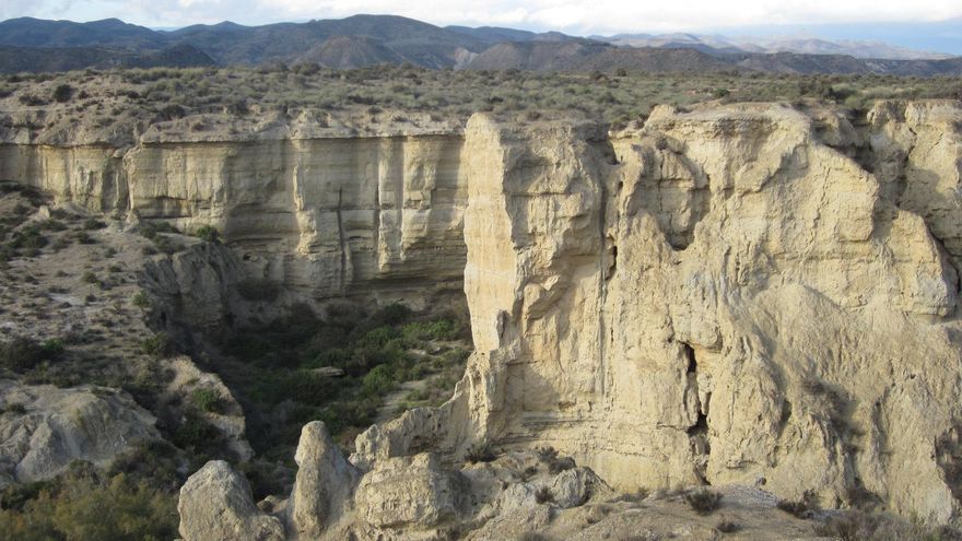 Formaciones geológicas en Tabernas.