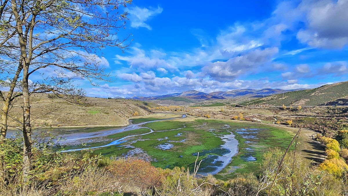 El embalse de Selga de Ordás, vaciado.