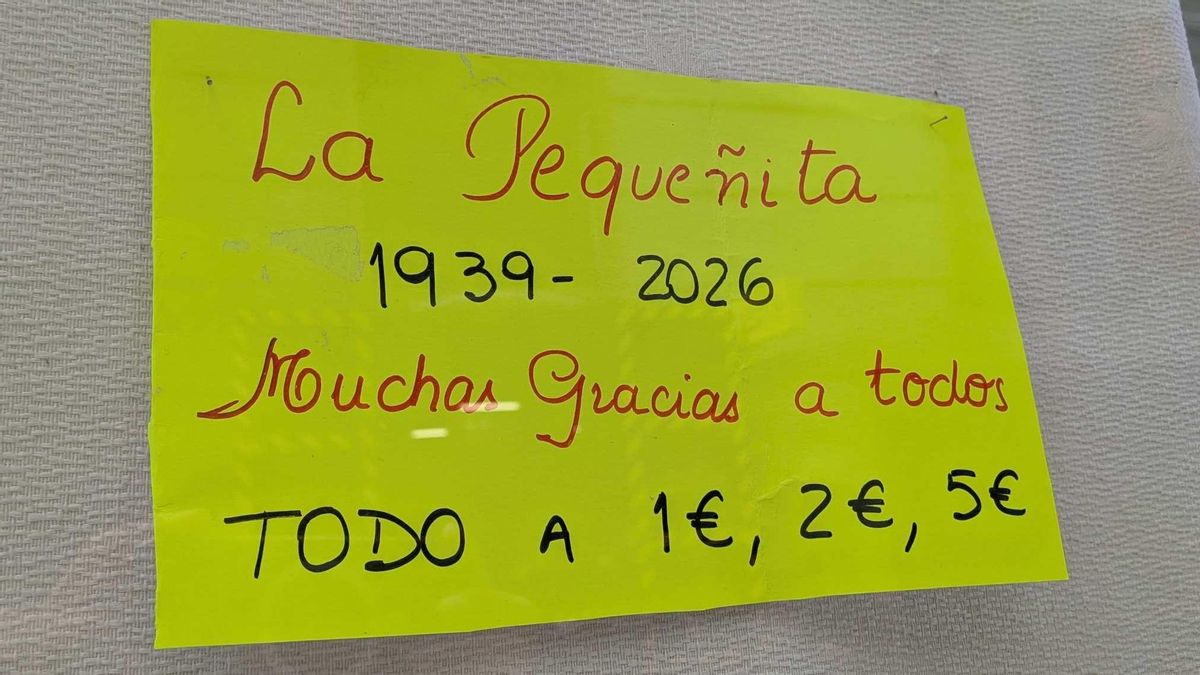 Cartel de despedida de La Pequeñita
