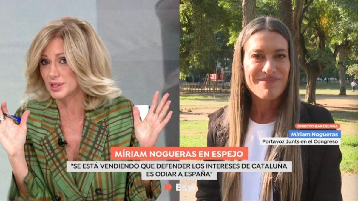 Susanna Griso rebate a Míriam Nogueras en directo por las críticas a 'Espejo Público': "Siempre es invitada"