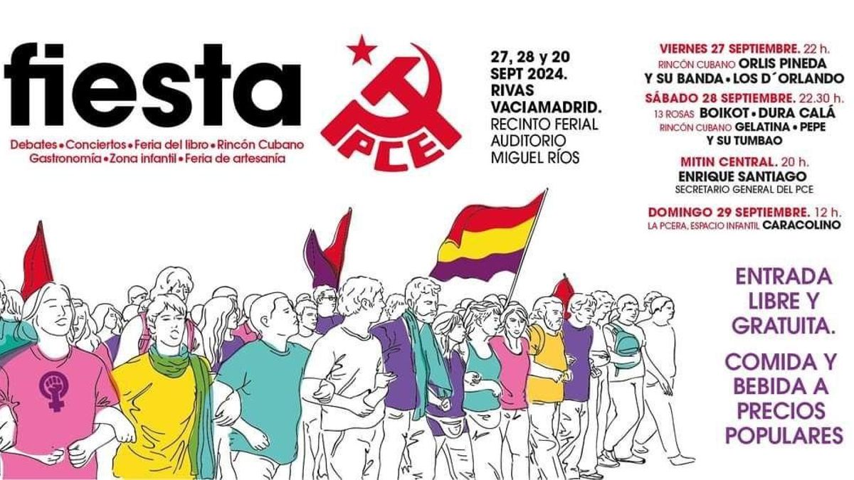 Imagen del cartel provisional de la fiesta anual del PCE.
