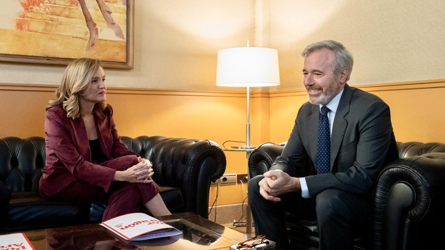 Azcón refuses Alegría's PSOE to negotiate the budget he is proposing to Vox: "Bit our outstretched hand"