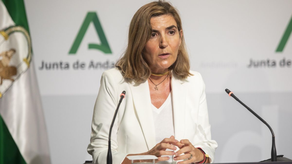 Rocío Blanco, consejera de Empleo, Empresa y Trabajo Autónomo, en la rueda de prensa tras el Consejo de Gobierno.