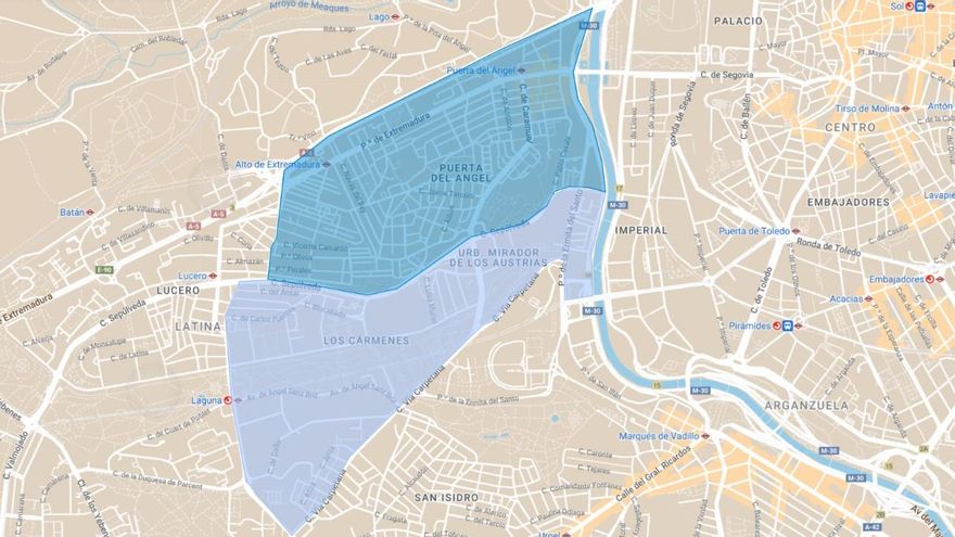 Los parquímetros llegarán en abril a los dos barrios de Latina junto a la M-30