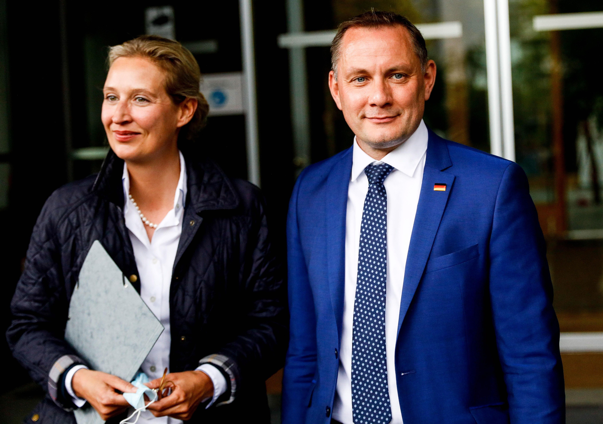 Los líderes de AfD Alice Weidel y Tino Chrupalla. 