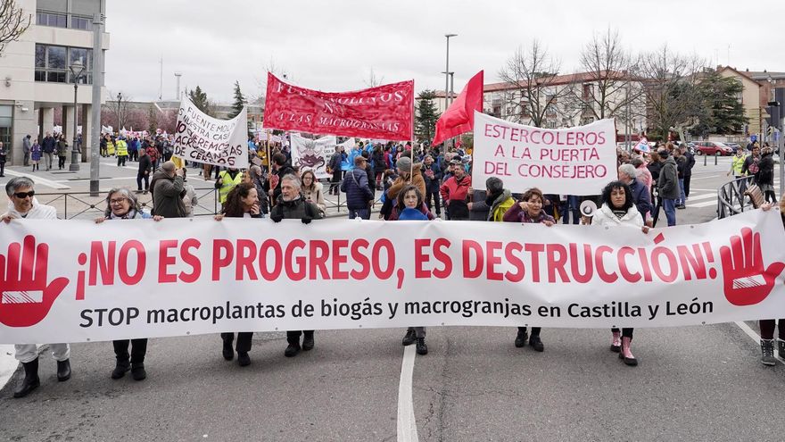 Las plataformas contra las macrogranjas y las plantas de biogás claman en Valladolid: "No es progreso, es destrucción"
