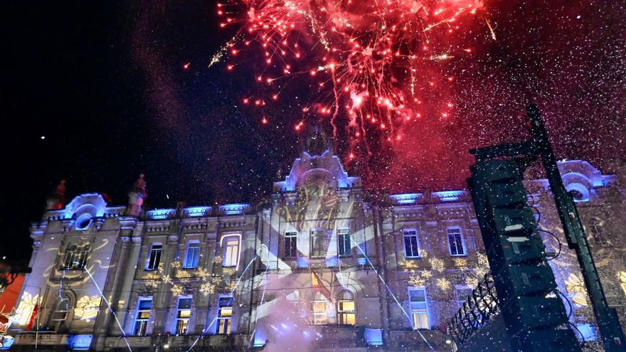 Encendido del alumbrado navideño en Santander