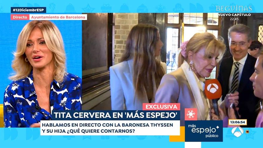 Incredulidad y risas en 'Espejo Público' tras el plantón de Tita Cervera en directo: "¿Qué es esto?"