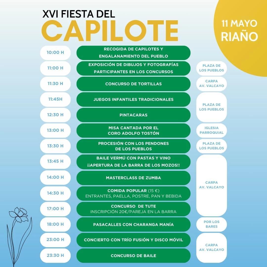 Programa de la Fiesta del Capilote del año 2024.