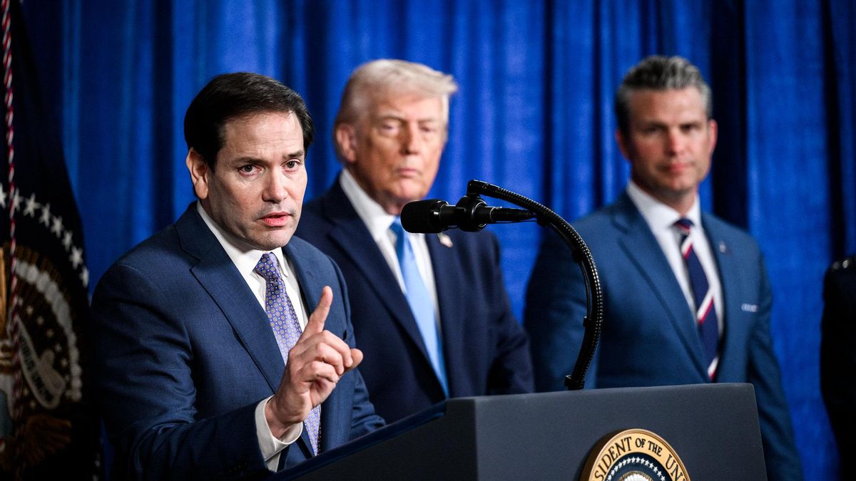 El secretario de Estado de EEUU, Marco Rubio, en una rueda de prensa en la residencia de Donald Trump en Mar-a-Lago, Florida, el 3 de enero de 2026.