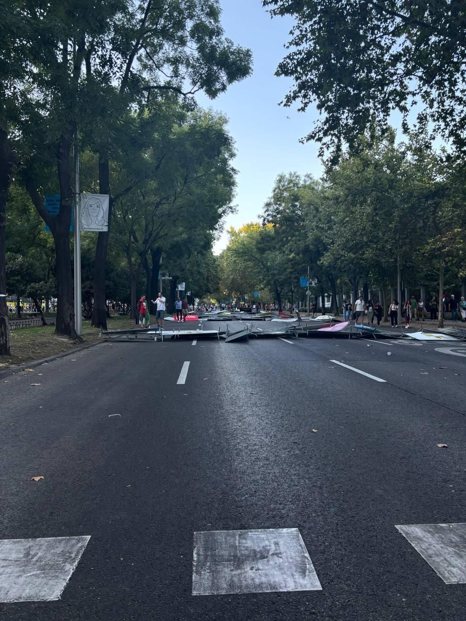 Las protestas contra el genocidio en Gaza que han cancelado la etapa final de La Vuelta, en imágenes