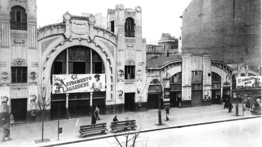 Cine Olimpia en 1916, ya desaparecido, ubicado en la Gran Vía D. Diego López de Haro de Bilbao