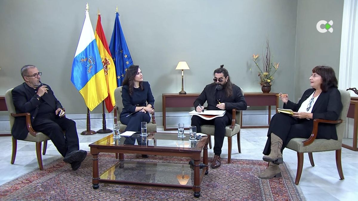 Un momento del análisis sobre el Debate del Estado de la Nacionalidad, en el Parlamento canario. A la izquierda, Jorge Bethencourt, y a la derecha, Marta Cantero, directora de Contenidos de la Ser en Canarias.