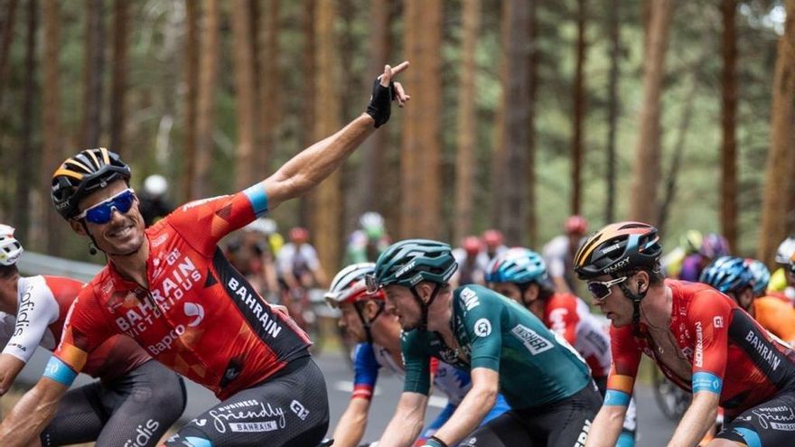 Luis León Sánchez, en el pelotón