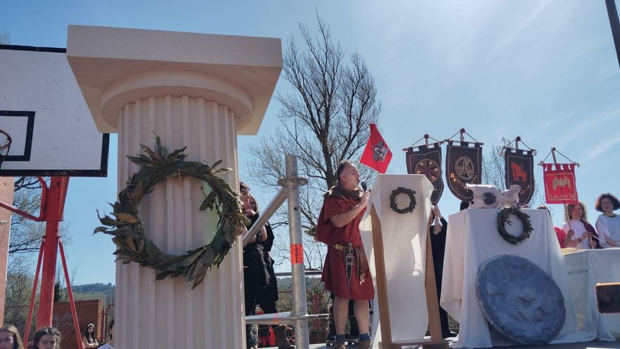 El Instituto Lancia de León se convierte en una pequeña Roma en sus III Juegos Astur-Romanos