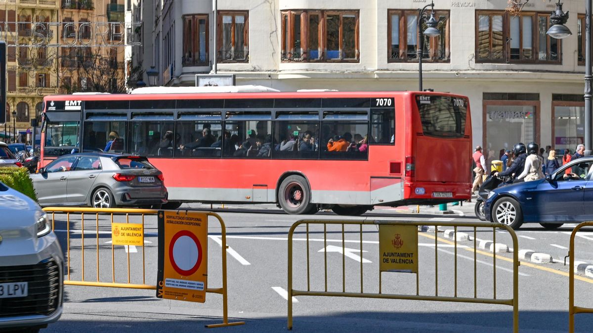 Arranca el cierre el tráfico en el centro de València hasta el 20 de marzo
