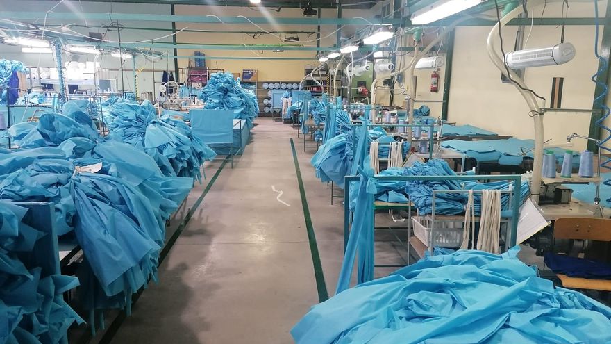 Fábrica de Texlencor, con el material