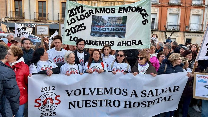 Multitudinaria manifestación en Calahorra en defensa del hospital