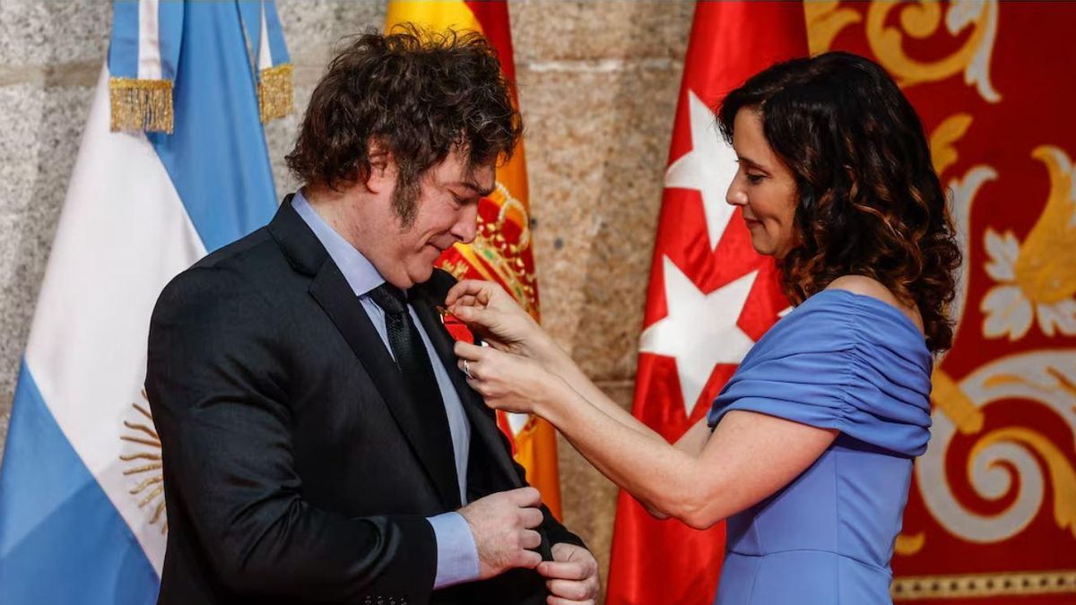 Javier Milei recibe a Isabel Díaz Ayuso, presidenta de la Comunidad de Madrid y referente de la derecha española