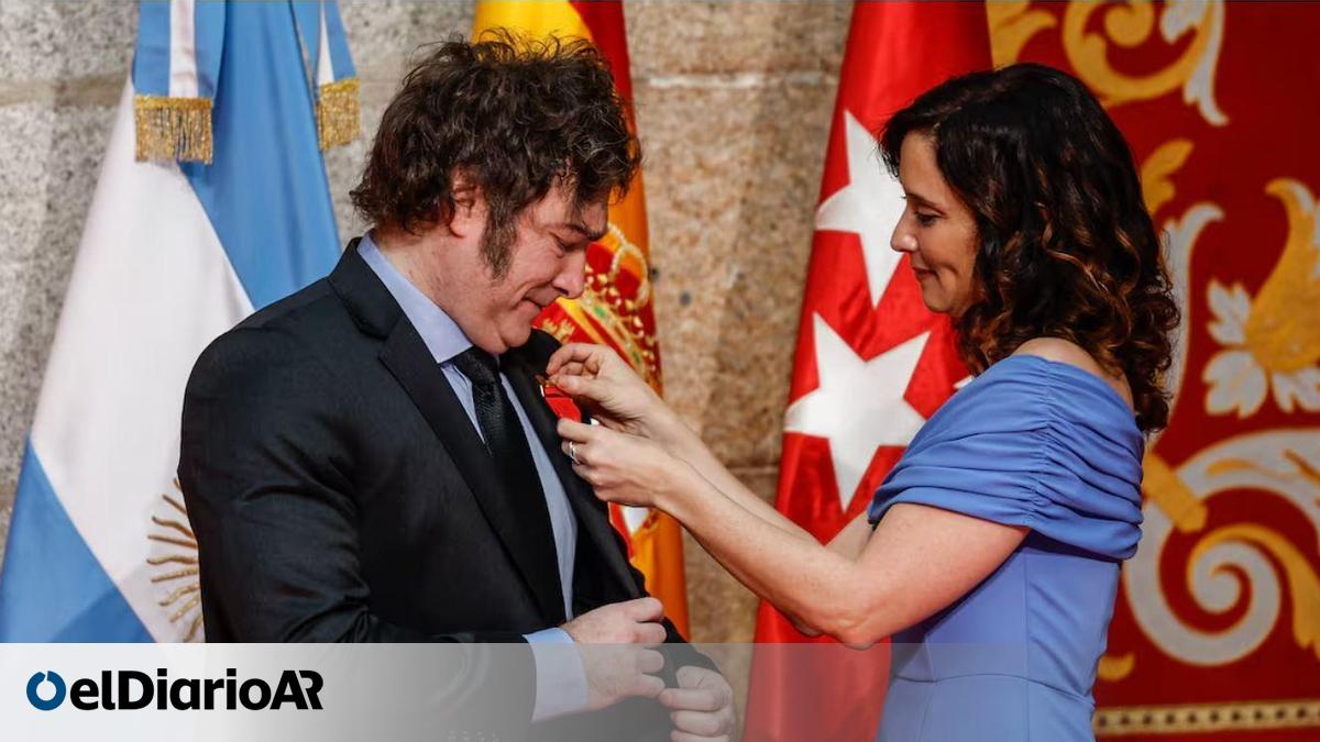 Javier Milei recibe a Isabel Díaz Ayuso, presidenta de la Comunidad de ...