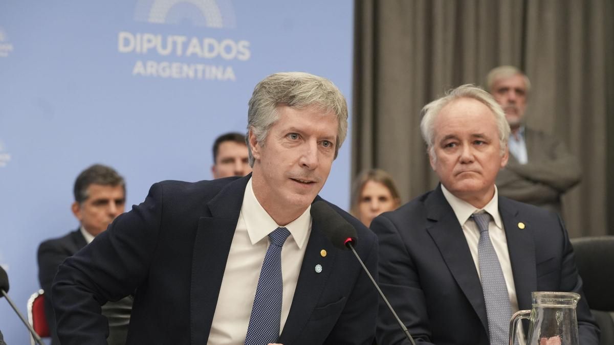 Santiago Bausili, presidente del Banco Central, y su vice, Vladimir Werning, expusieron el 5 de agosto ante la comisión de Finanzas de Diputados para defender el proyecto de reforma que impulsa Javier Milei.