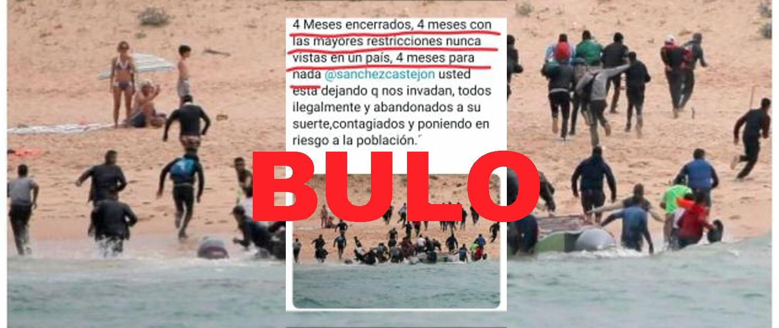 Bulo sobre inmigrantes llegando a playas españolas.