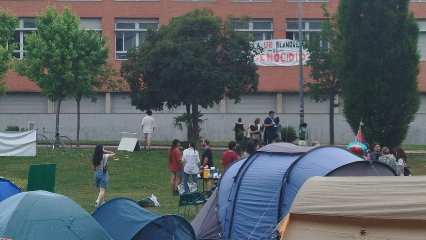 Acampada de apoyo a Palestina en la Universidad de La Rioja