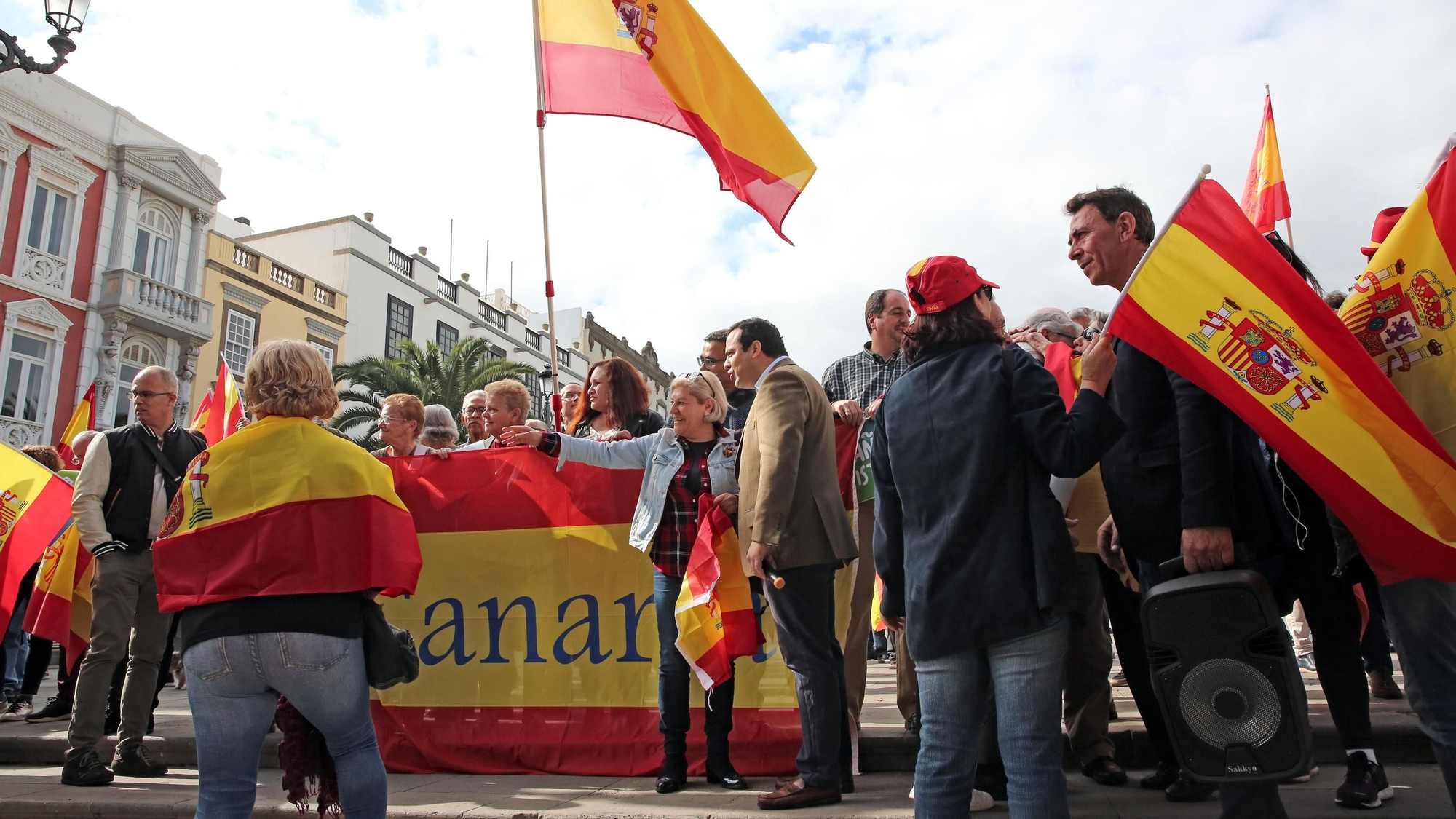 Concentración de Vox en Las Palmas de Gran Canaria