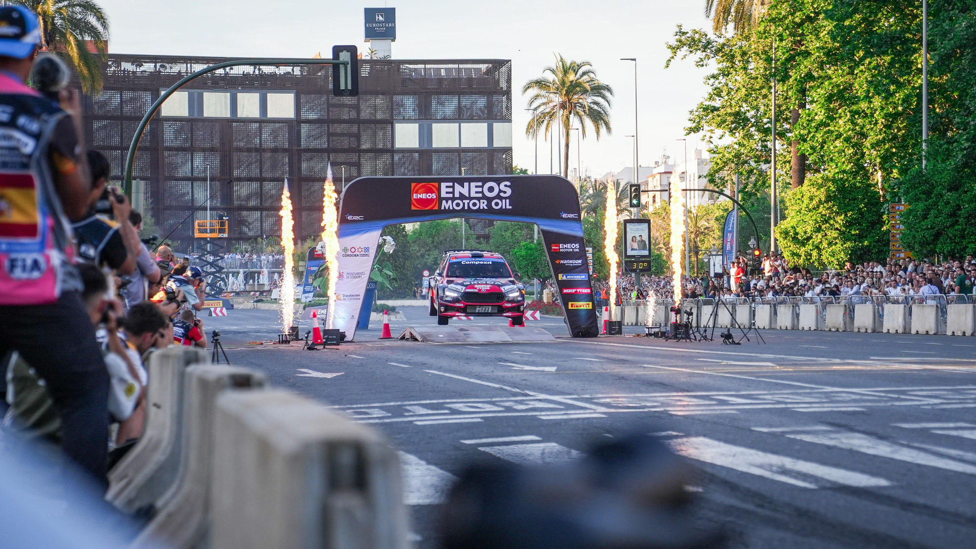 Tramo urbano del Rally Sierra Morena