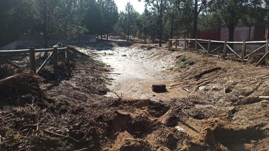 Barro acumulado por la tormenta en Toledo
