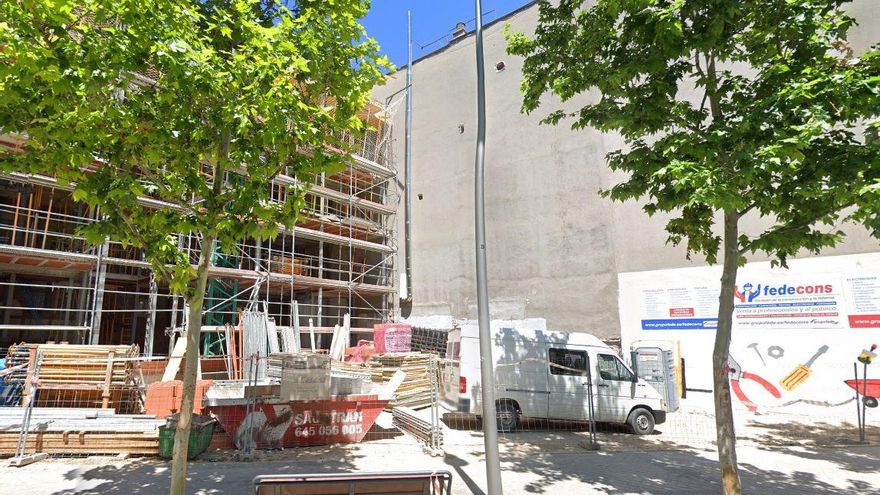 El solar como espacio auxiliar del nuevo edificio en 2019