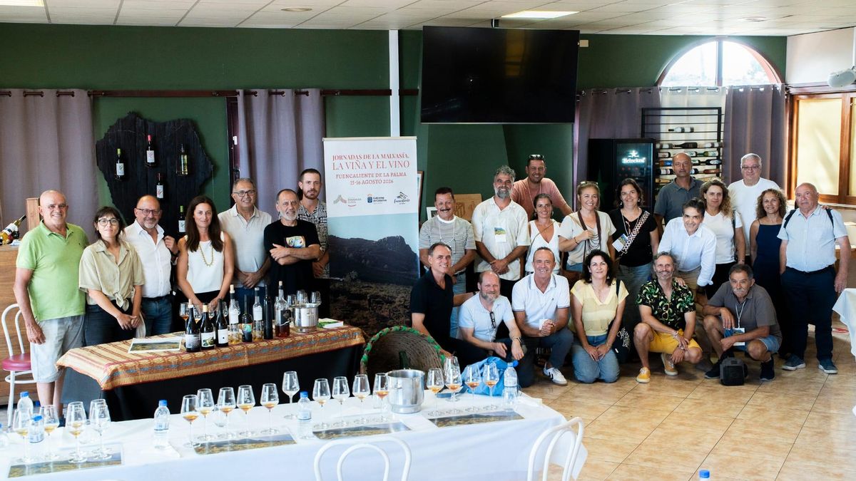 Participantes en las IV  Jornadas de la Malvasía  'La viña y el vino' de Fuencaliente.