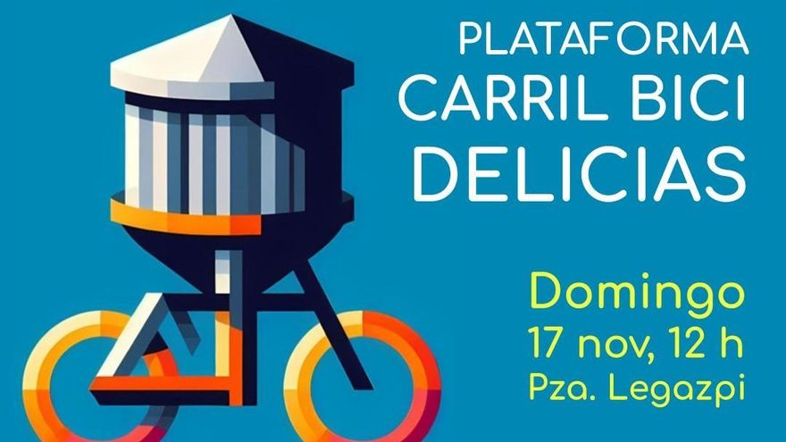 Una manifestación a pedales exige este domingo el carril bici en Delicias que prometió el Ayuntamiento de Madrid