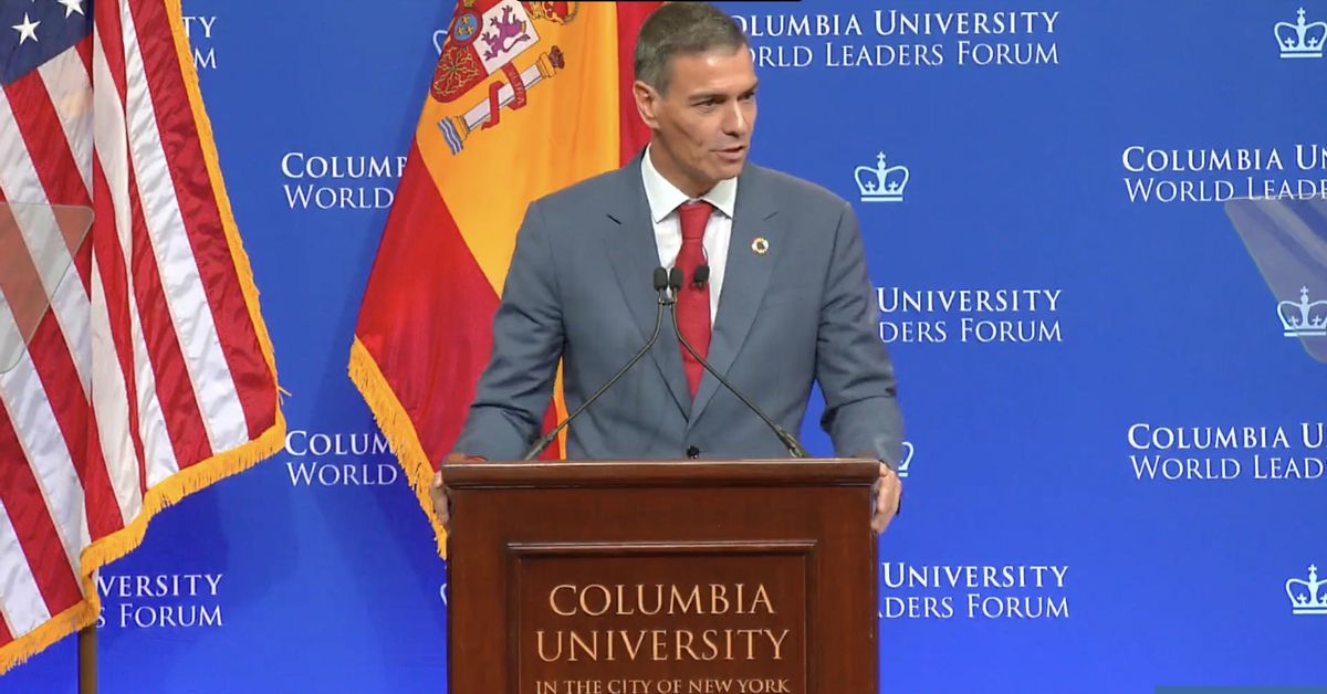 Pedro Sánchez afirma en la Universidad de Columbia, centro del movimiento propalestino en EEUU, que el “genocidio es el peor crimen posible”