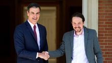 Pedro Sánchez y Pablo Iglesias en la Moncloa