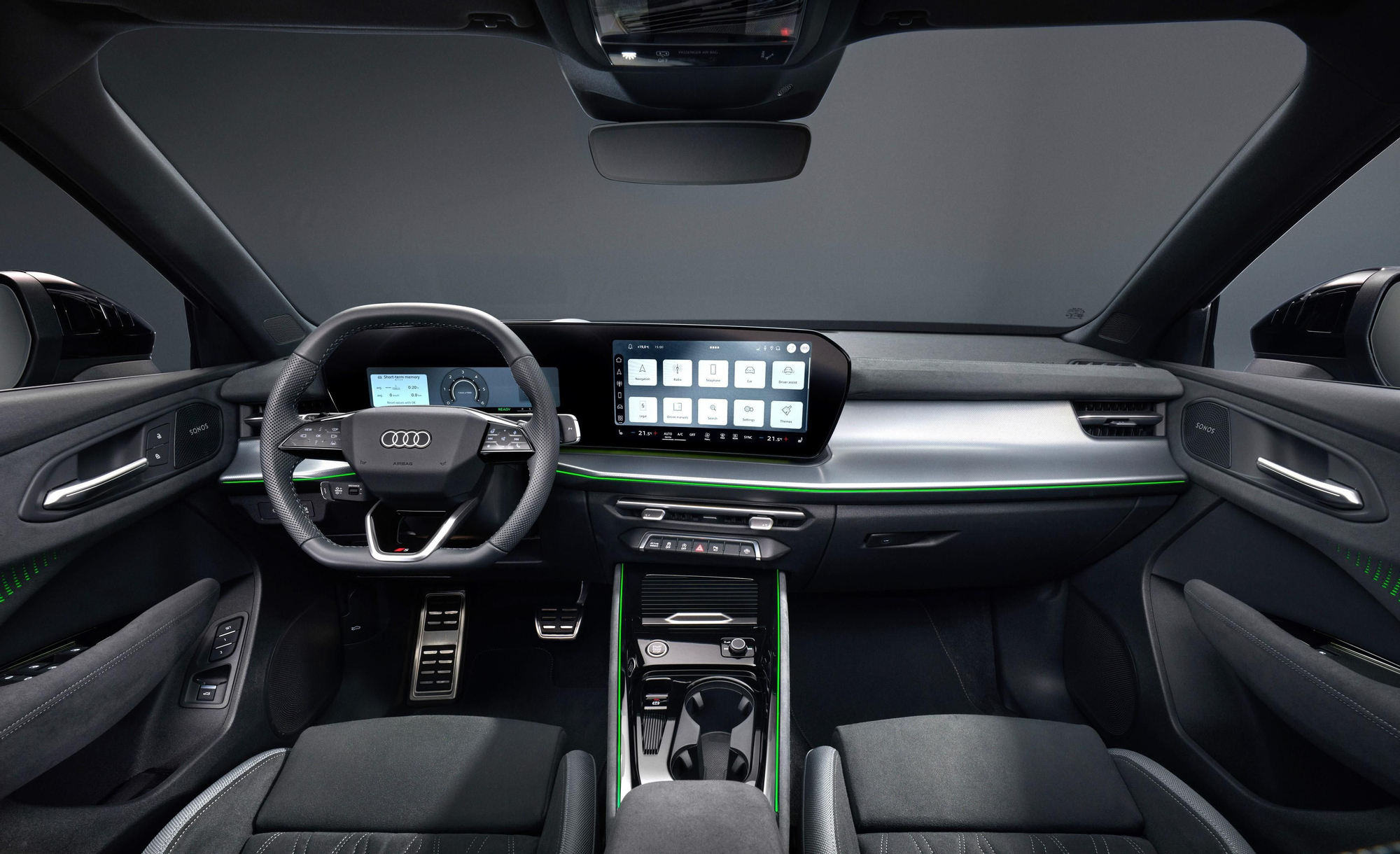 Vista general de la parte delantera del habitáculo.