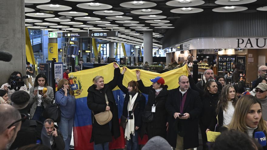 Llegan a Madrid los cinco presos españoles liberados en Venezuela, entre ellos el canario Miguel Moreno Dapena