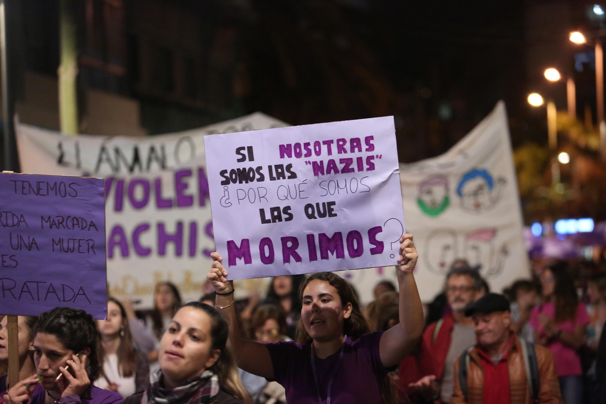Movilización feminista en Las Palmas de Gran Canaria por el 25N. (Alejandro Ramos).