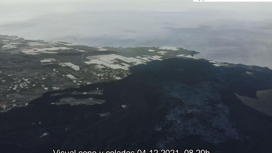 Se reactiva una colada por el sur de Montaña Cogote que ocupa nueva superficie
