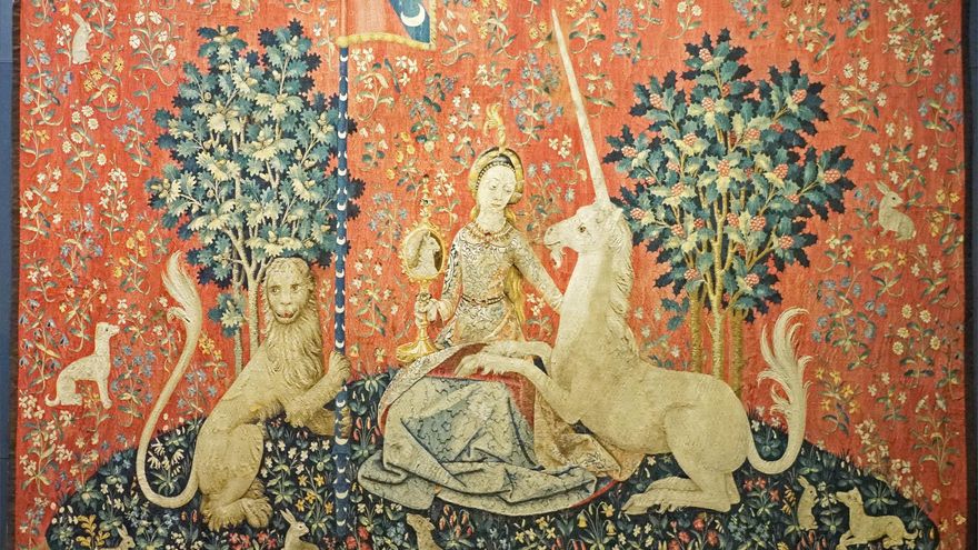 Tapiz del Unicornio en el Museo de la Edad Media. Una de las grandes joyas del arte medieval que se custodian en este centro.