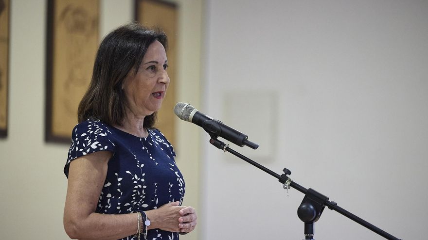 La ministra de Defensa, Margarita Robles, durante una visita a la Brigada ‘Guadarrama’ XII, en la base Militar ‘El Goloso’, a 25 de agosto de 2025, en Madrid (España).