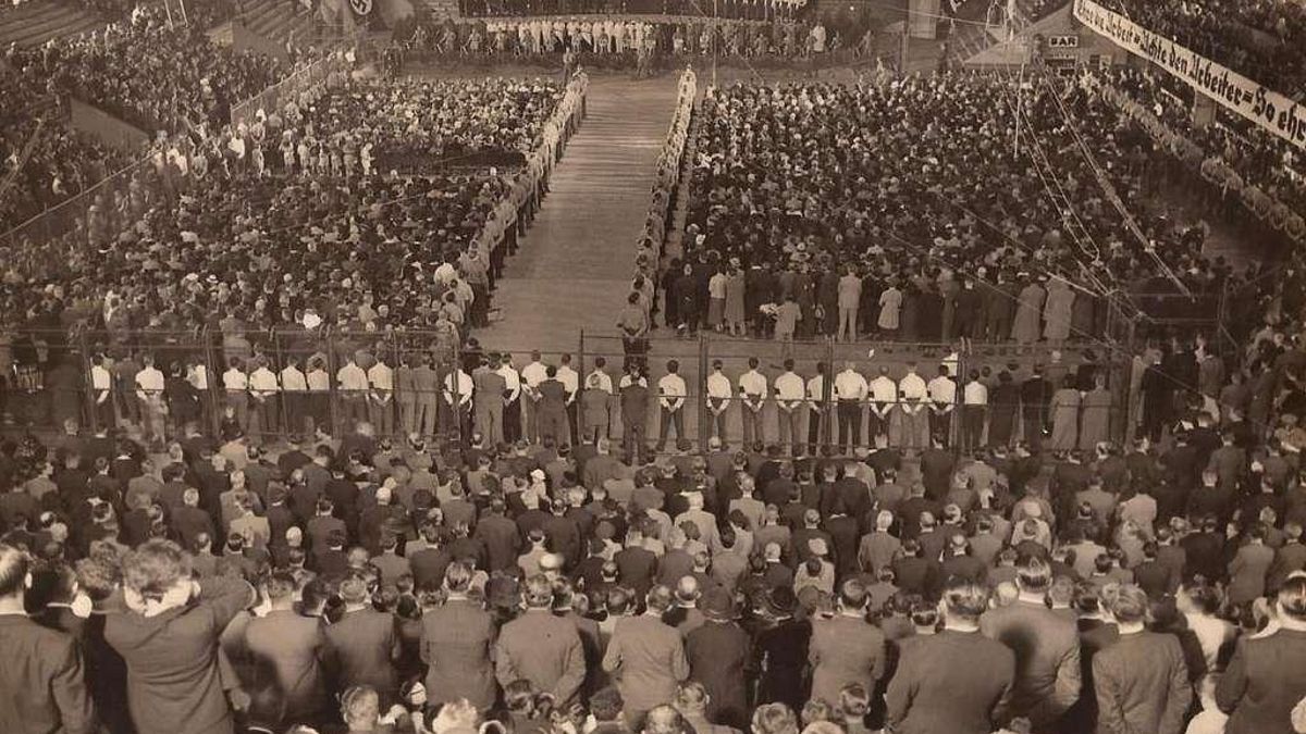 Otra imagen del evento nazi celebrado en Buenas Aires, al que acudieron unas 20.000 personas.