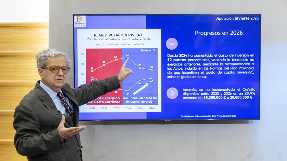 Salvador Fuentes, este lunes en la sala de prensa de la Diputación.