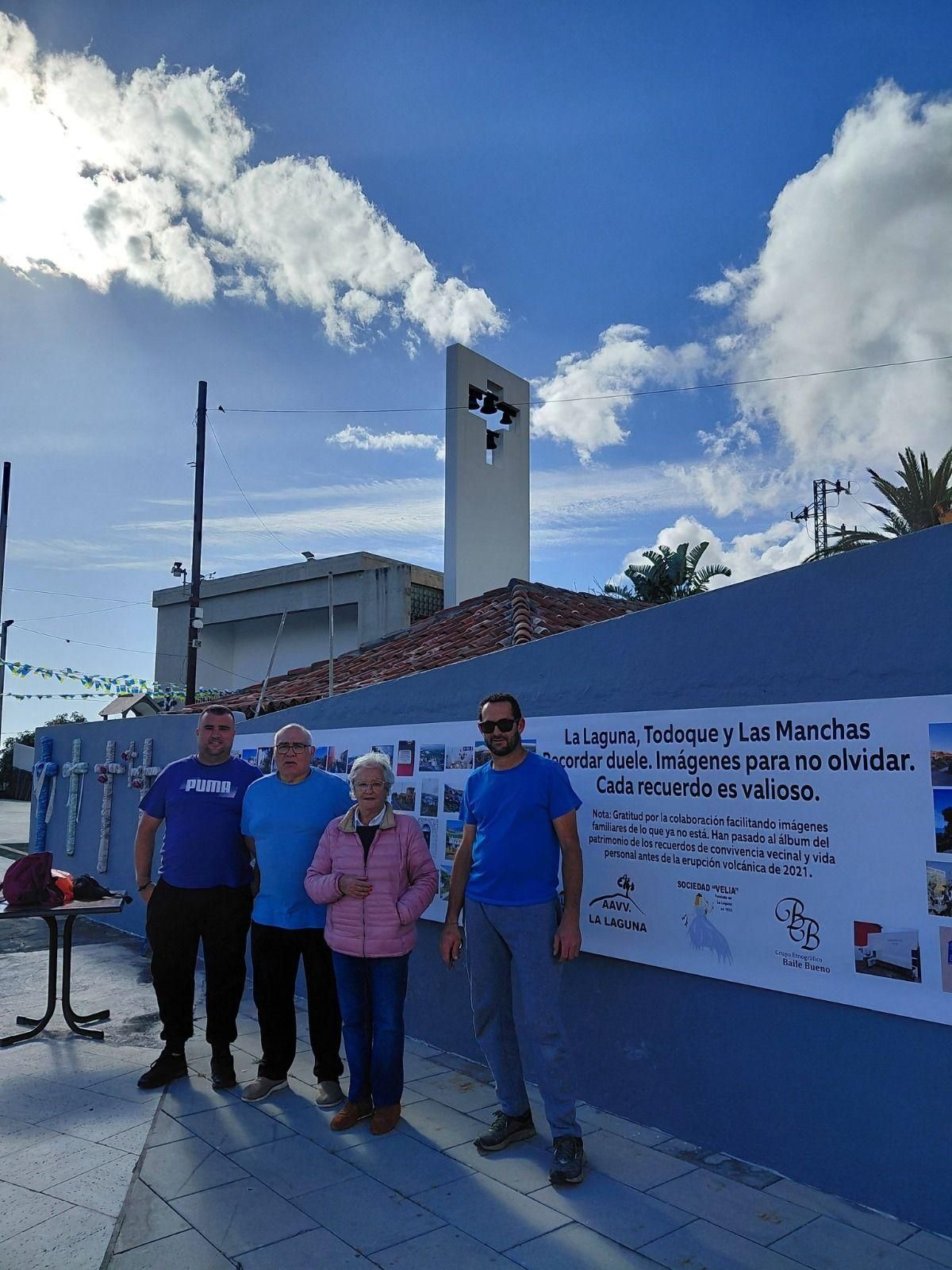Muestra fotográfica de inmuebles y lugares que engulló el volcán. ASOCIACIÓN DE VECINOS LA LAGUNA