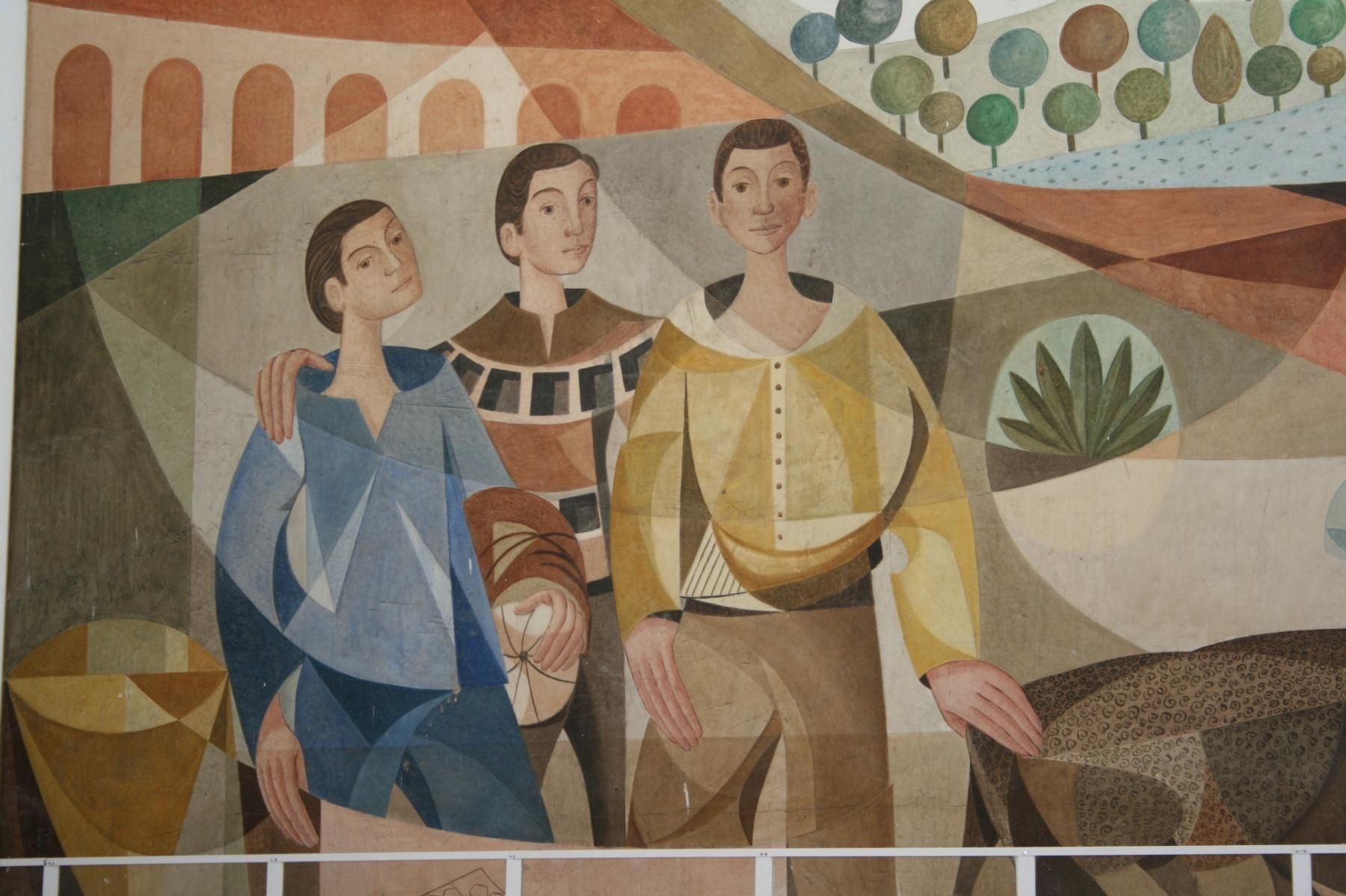 Detalle del mural de Carpe en el IES Universidad Laboral