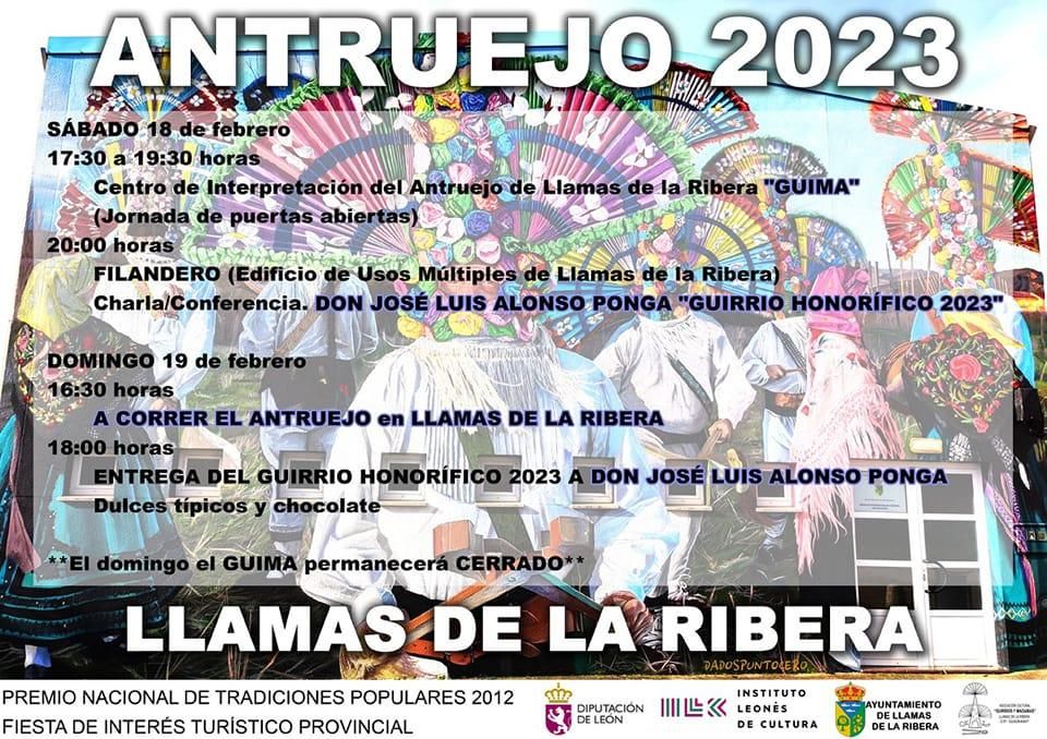 Programa del antruejo en Llamas de la Ribera 2023.