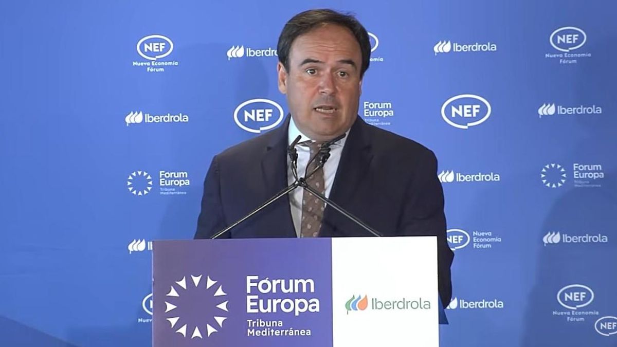 Pérez Llorca, durante su intervención en el foro Nueva Economía.